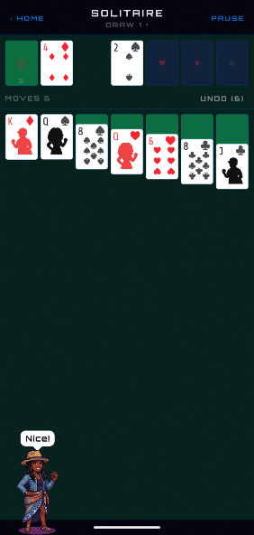 Klondike Solitaire gameplay screen